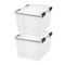 IRIS USA 46.6qt WEATHERPRO Airtight Plastic Storage Bin with Lid and Seal and 4 Secure Latching Buckles